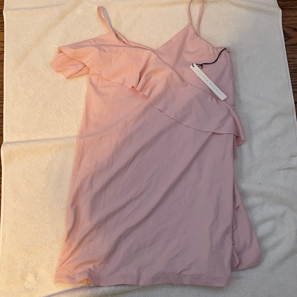 Light pink slip dress with ruffles size 18